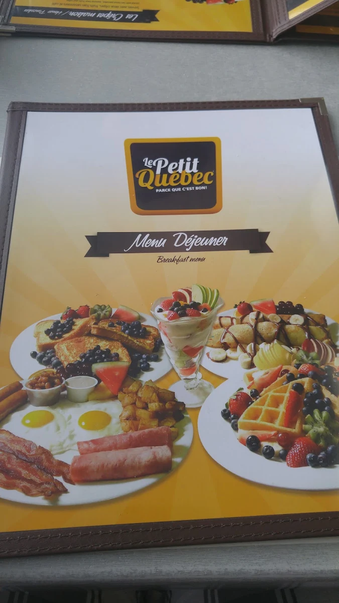 Menu, Le Petit Québec Sainte-Hyacinthe