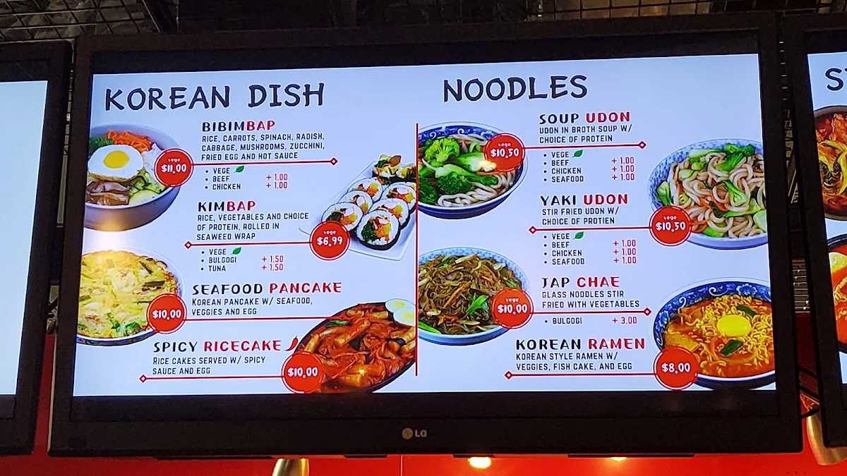 Menu, Sushi & Bbbop