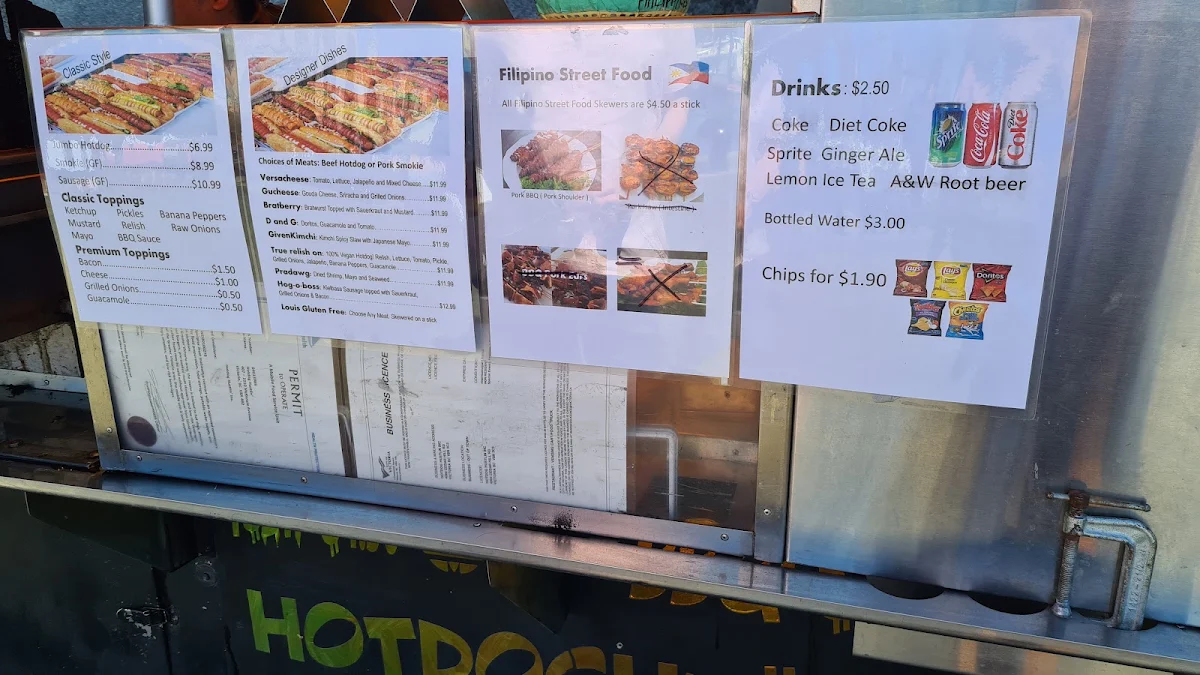 Menu, Hotdog Hustlin'