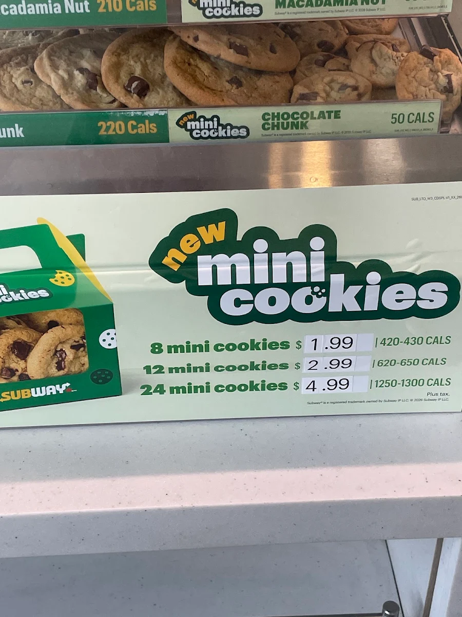 Menu, Subway