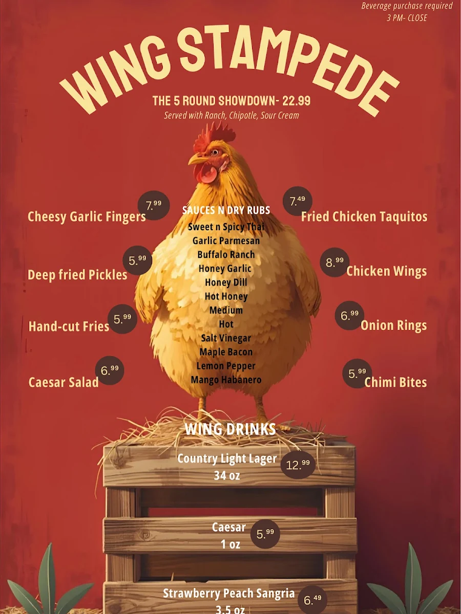 Menu, Country Porch
