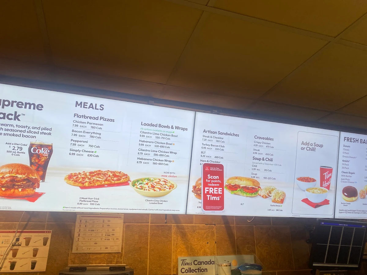 Menu, Tim Hortons