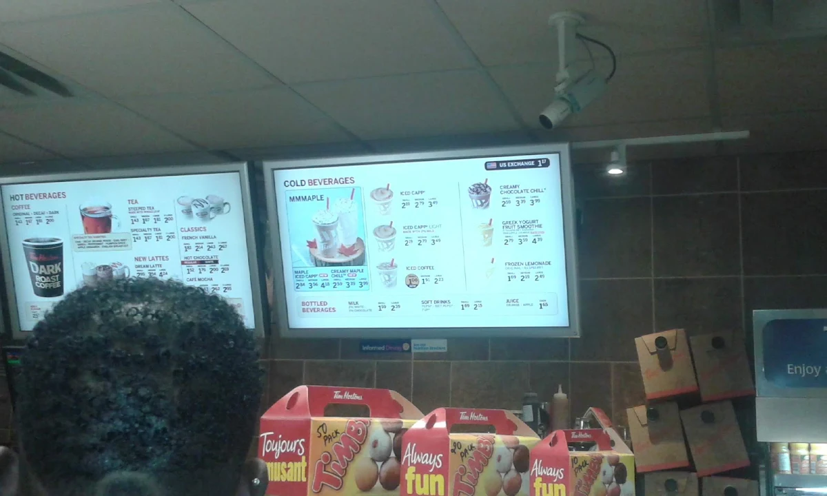 Menu, Tim Hortons