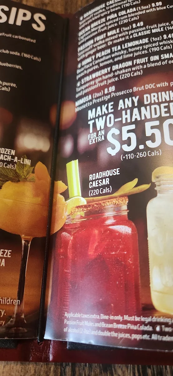 Menu, Kelseys Original Roadhouse