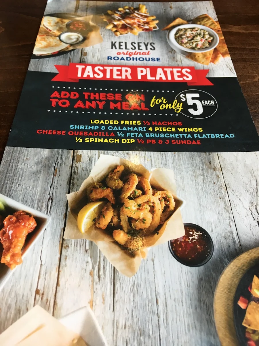 Menu, Kelseys Original Roadhouse