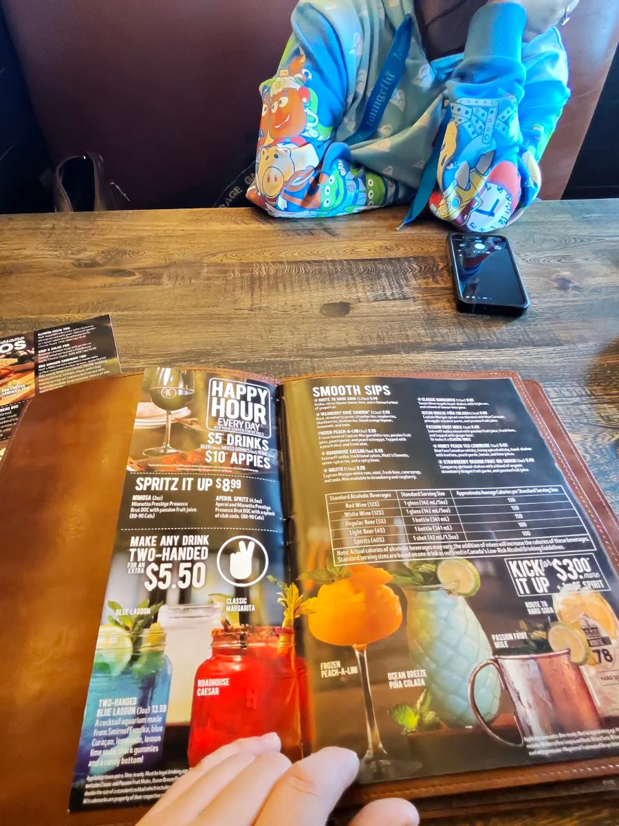 Menu, Kelseys Original Roadhouse