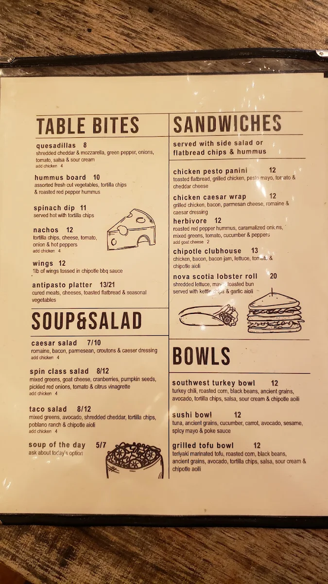 Menu, The Daily Grind Cafe & Bar