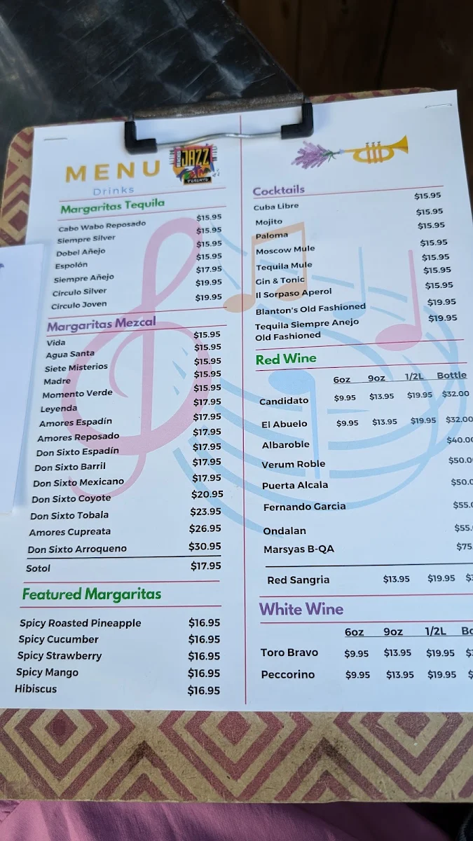 Menu, XOLA