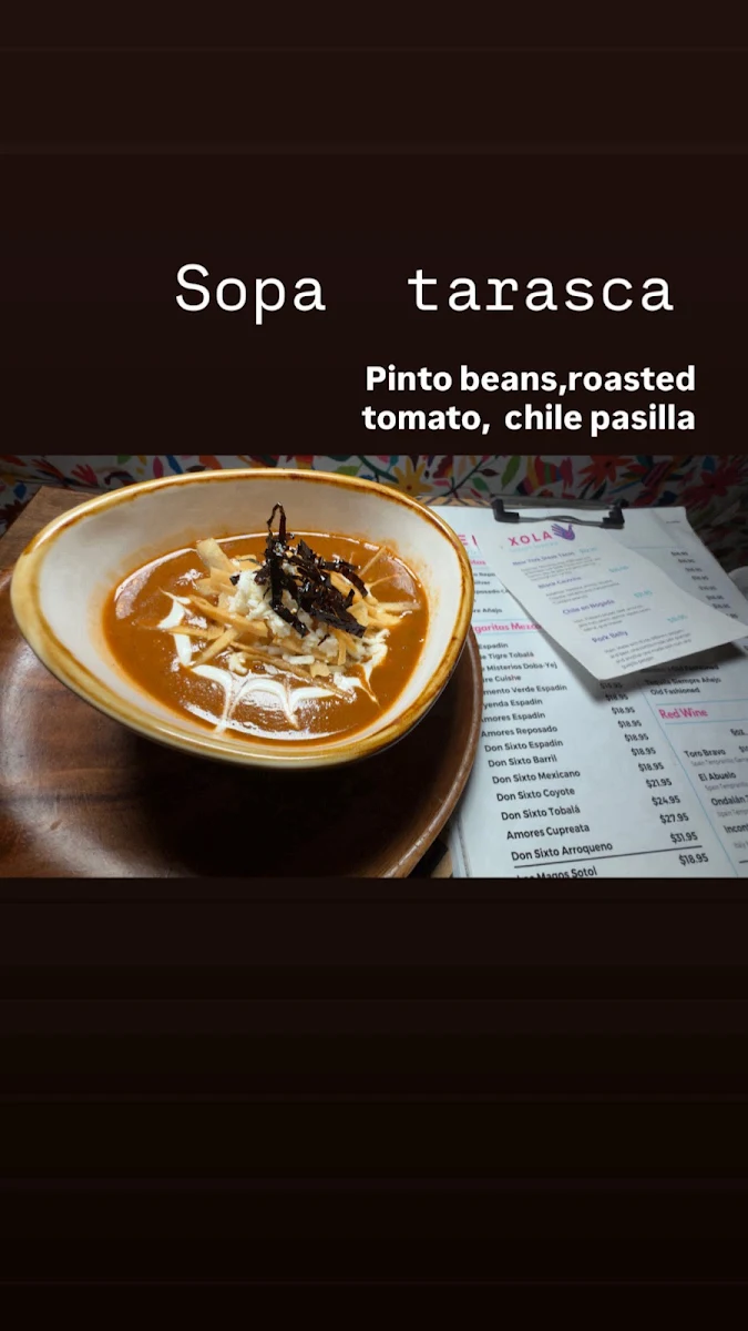 Menu, XOLA
