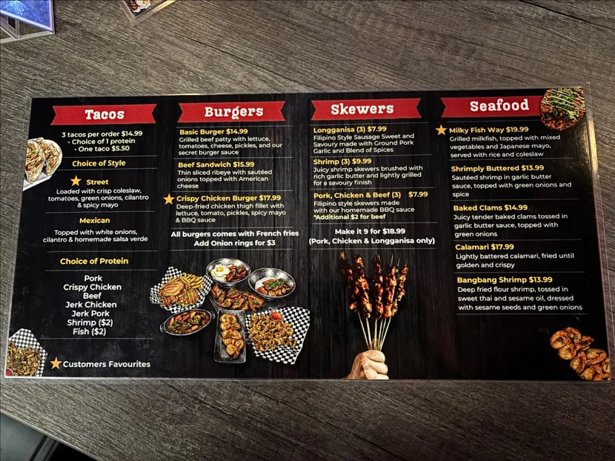 Menu, Limitless Bar & Grill