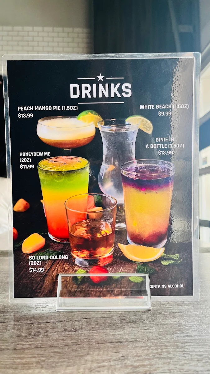 Menu, Limitless Bar & Grill