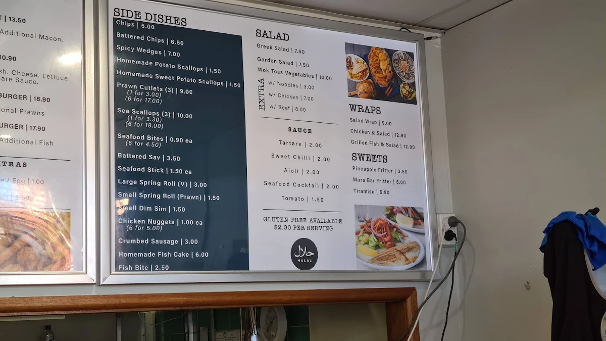 Menu, Blue Ocean Seafood
