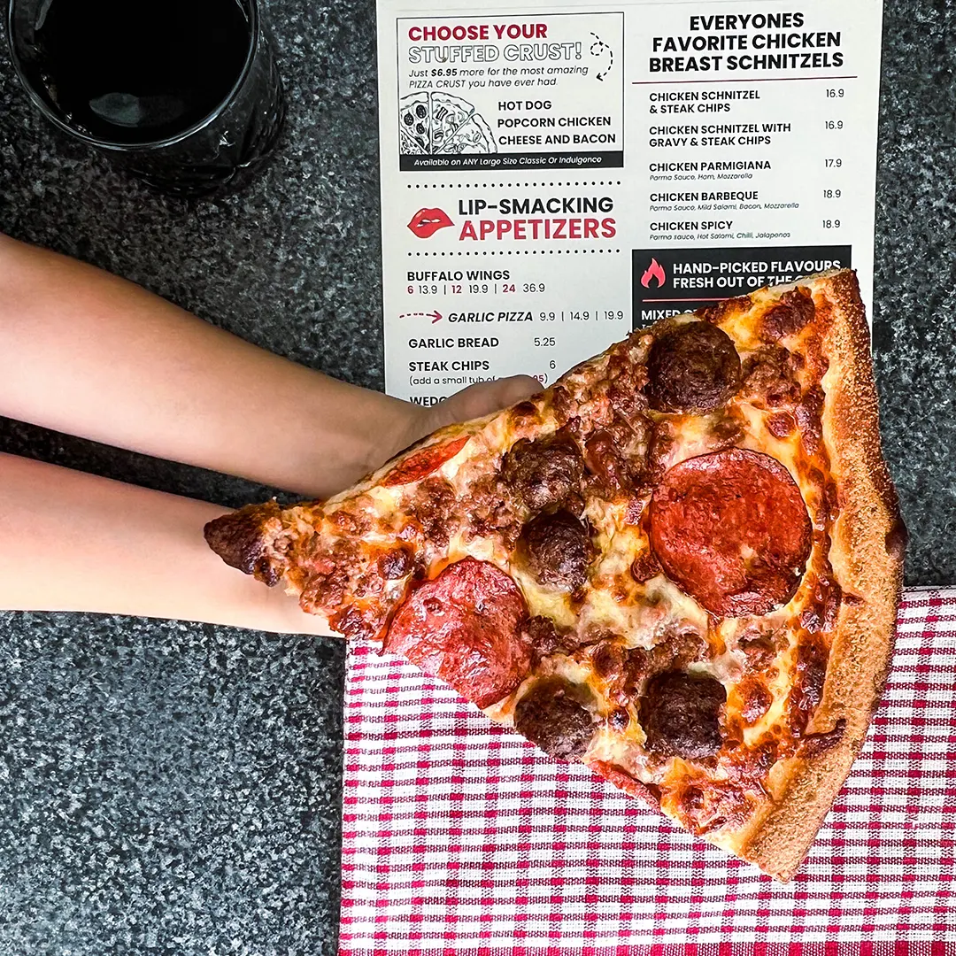 Menu, Dante's Pizza