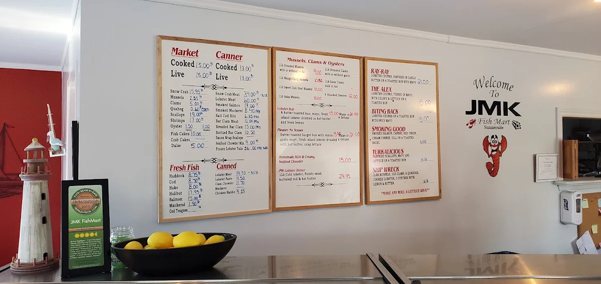 Menu, Samuel's Coffee House