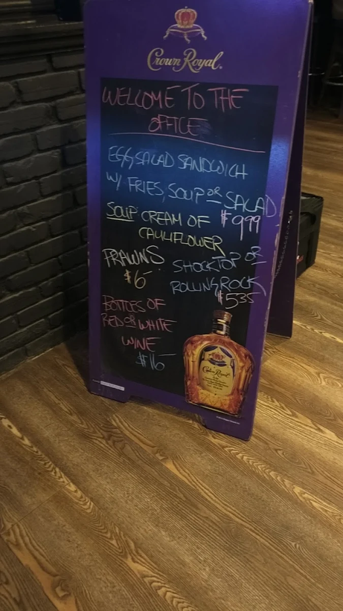 Menu, The Office Pub & Grill