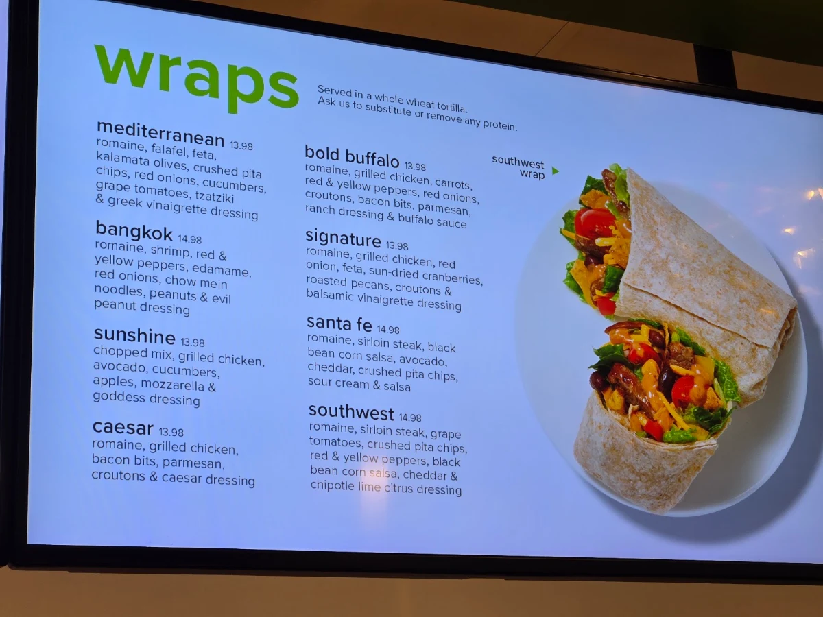 Menu, Chopped Leaf