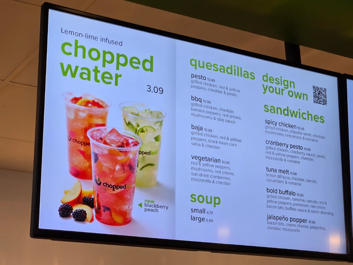 Menu, Chopped Leaf