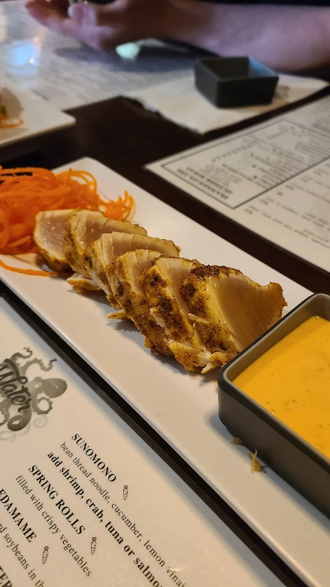 Menu, Blue Water Sushi