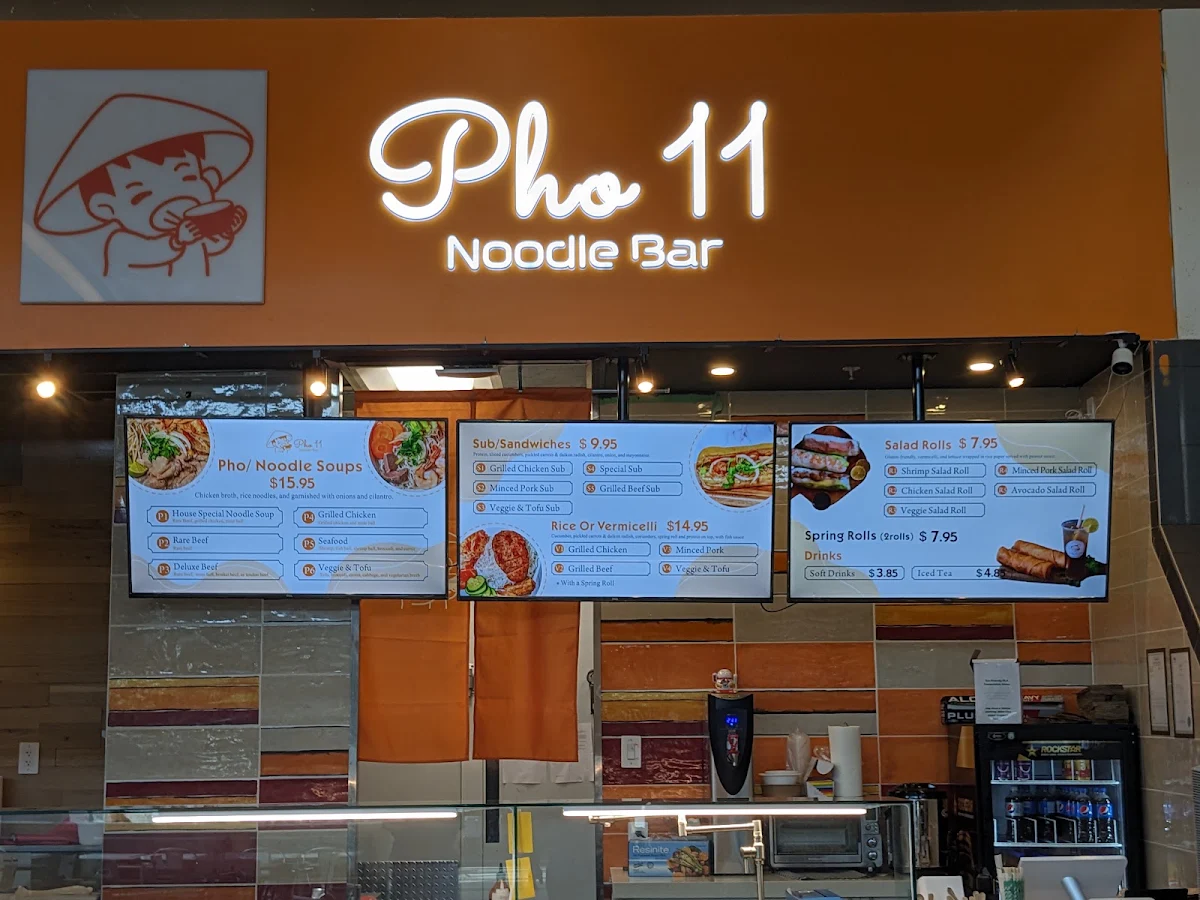 Menu, Pho 11 Noodle Bar