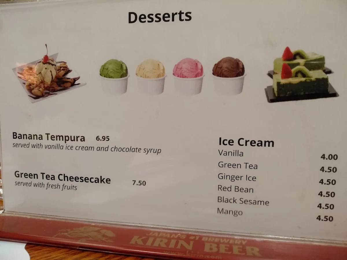 Menu, Toshi Japanese Restaurant