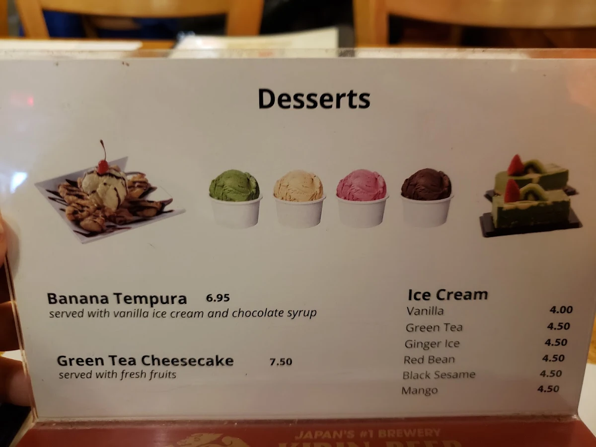 Menu, Toshi Japanese Restaurant