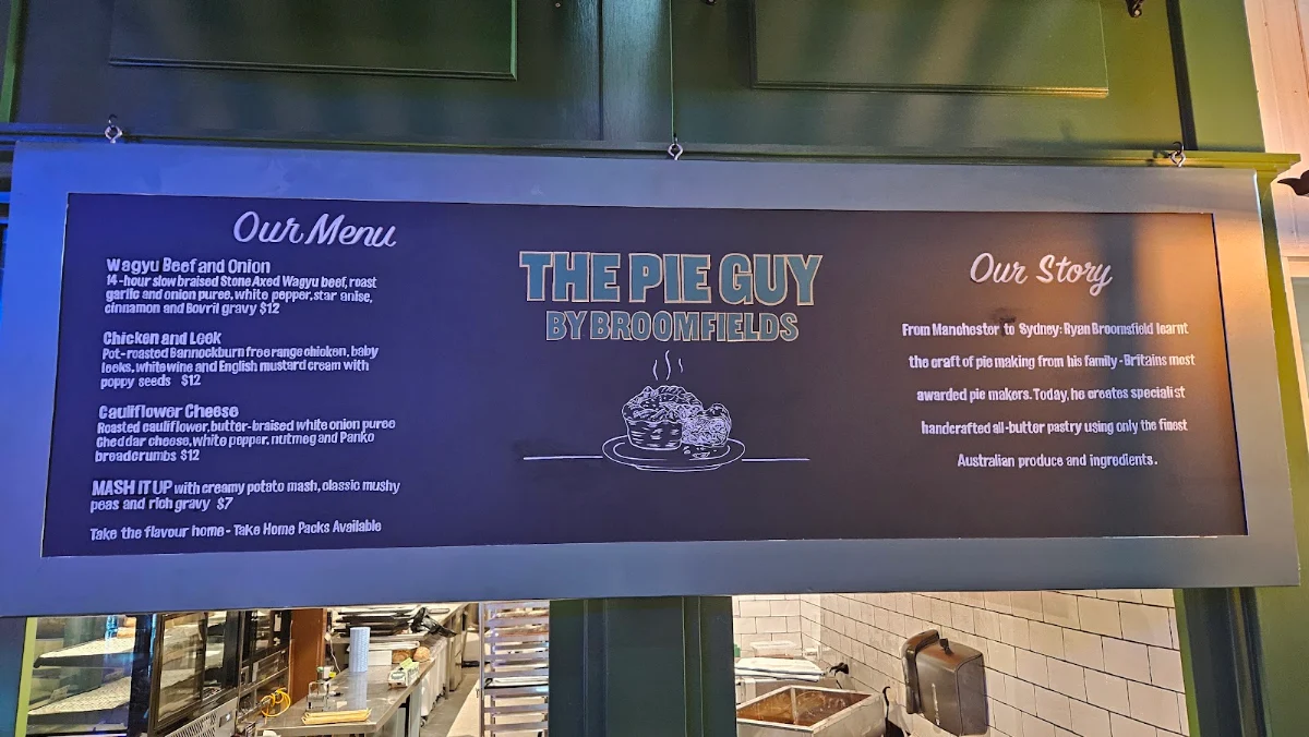 Menu, The Pie Guy by Broomfields