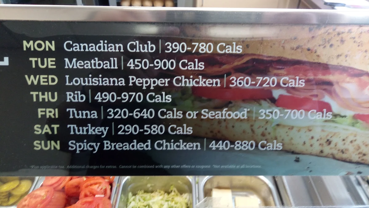 Menu, MR.SUB