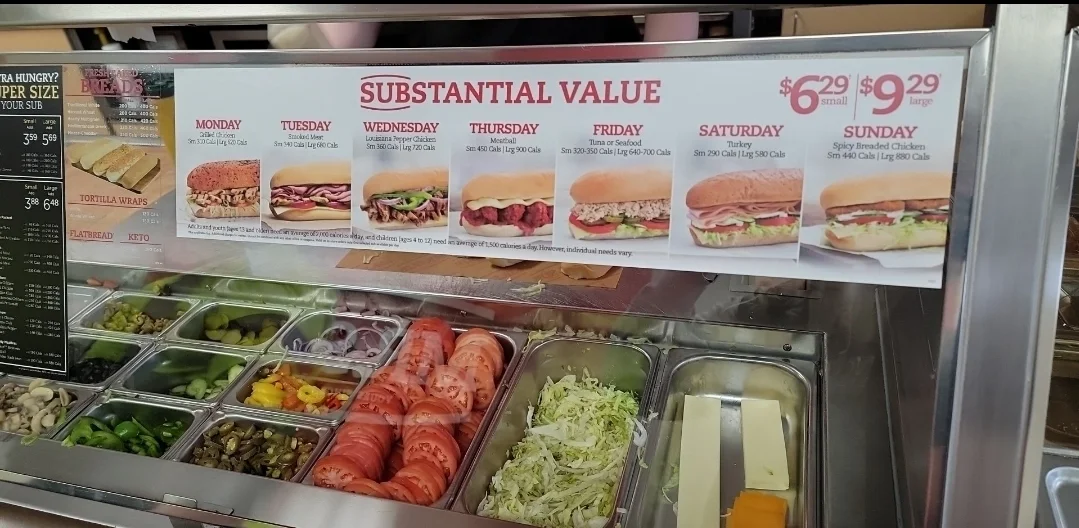 Menu, MR.SUB