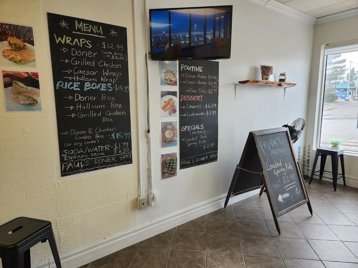 Menu, Paul's Döner Spot