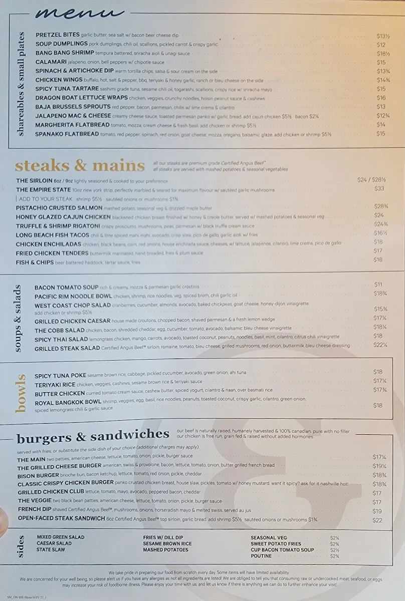 Menu, State & Main