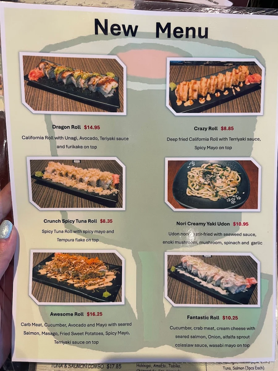 Menu, Sushi Garden Highgate