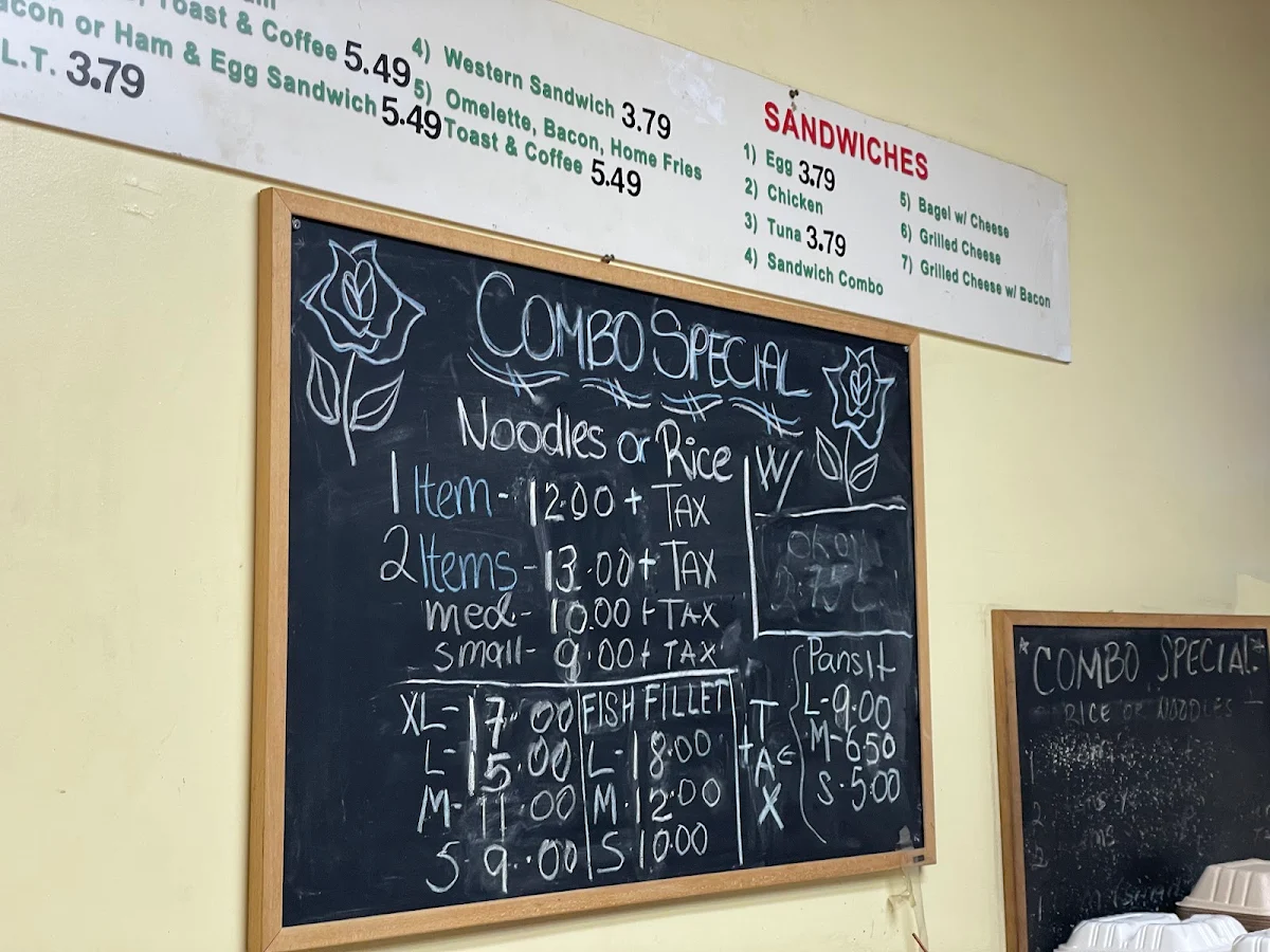 Menu, Palma's Continental Cuisine