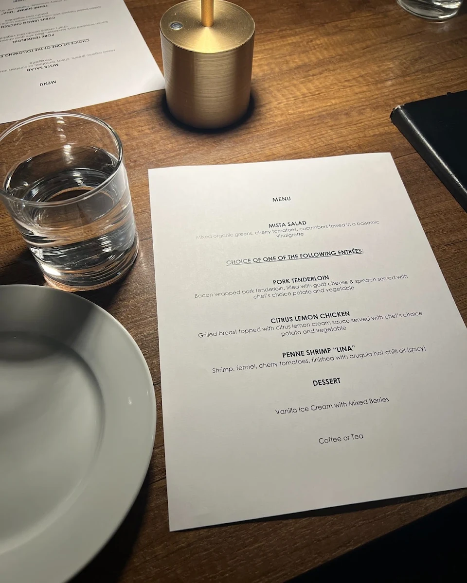 Menu, Carpaccio Restaurant Niagara