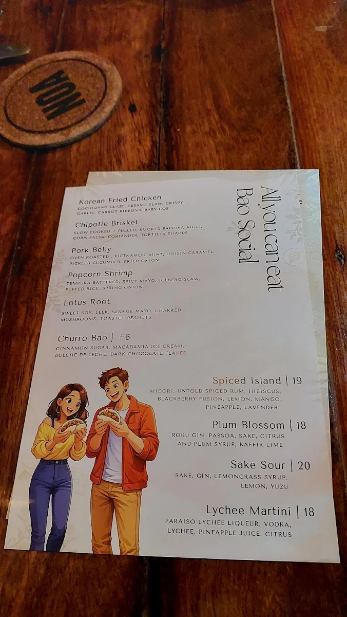 Menu, NOA Restaurant Cairns