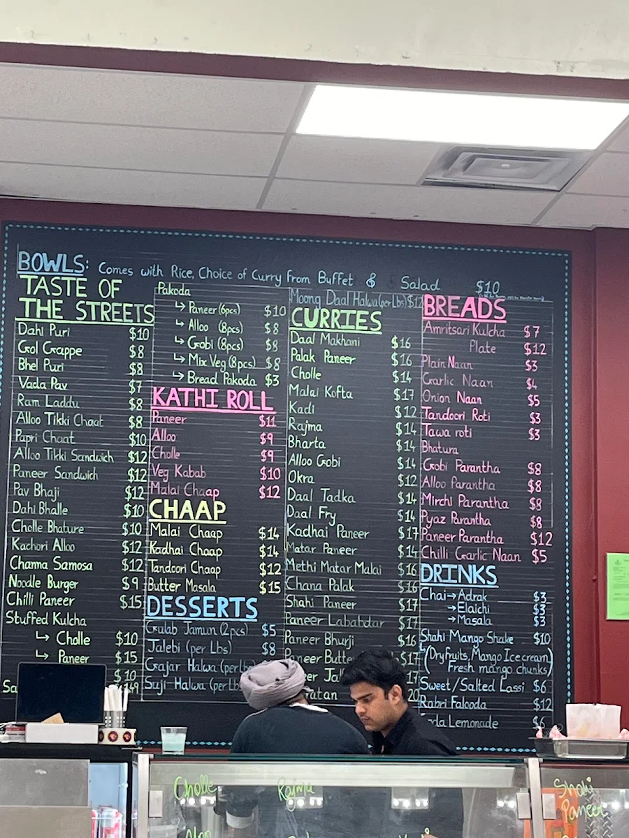 Menu, Lala Masala