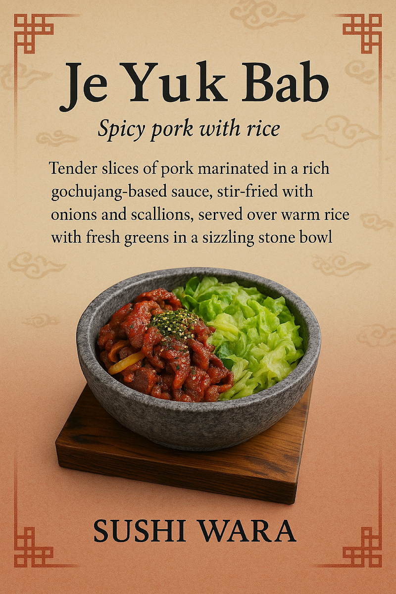 Menu, Sushi Wara