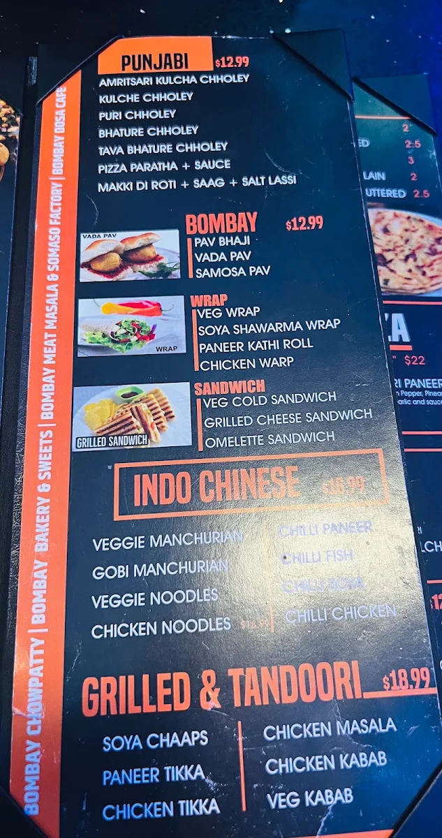 Menu, Bombay Chowpatty