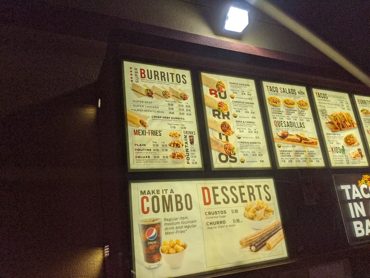 Menu, TacoTime