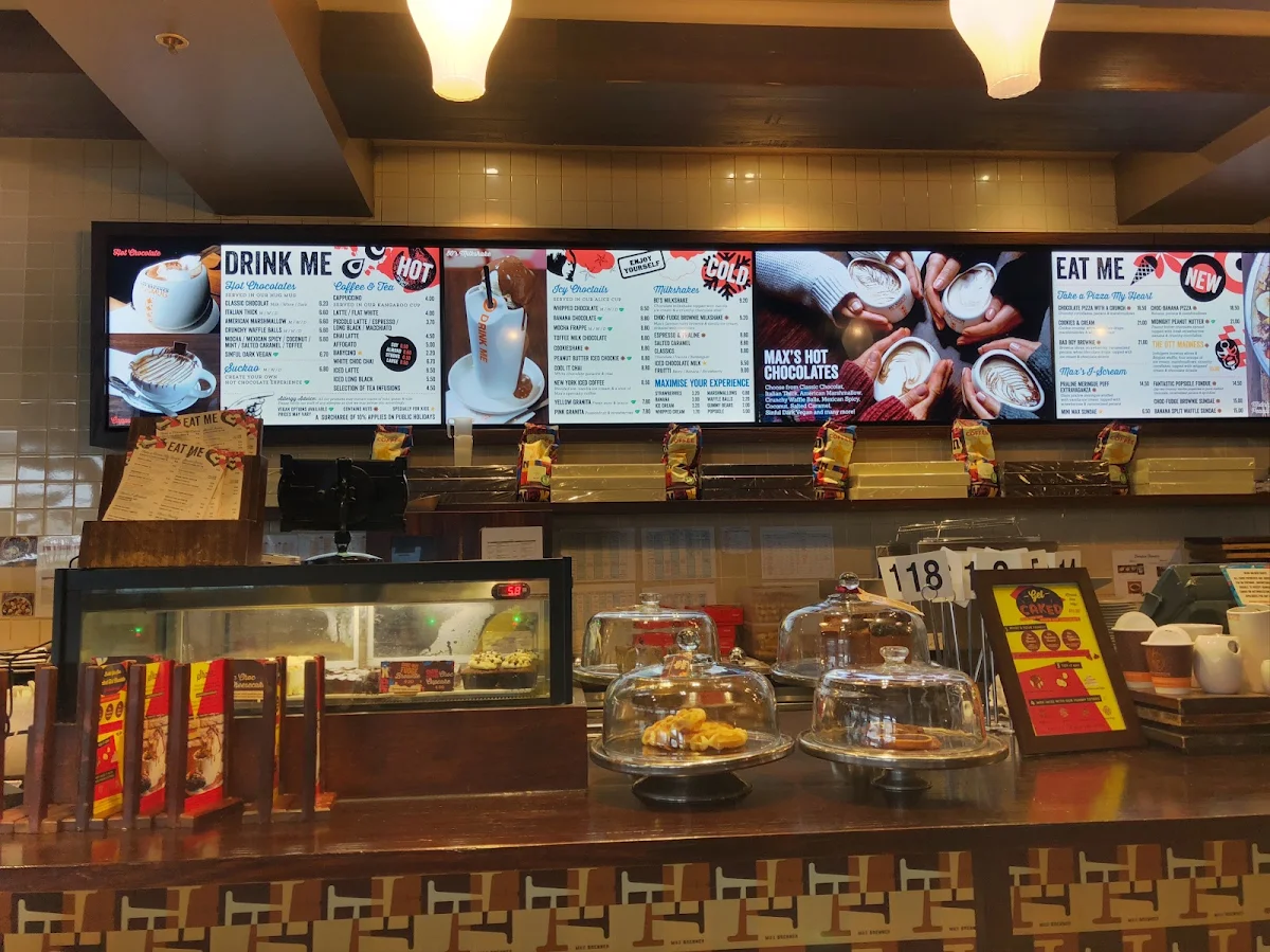 Menu, Max Brenner - Parramatta