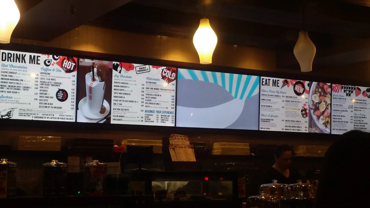 Menu, Max Brenner - Parramatta