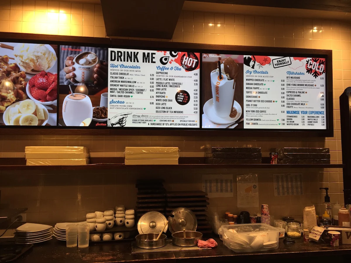 Menu, Max Brenner - Parramatta