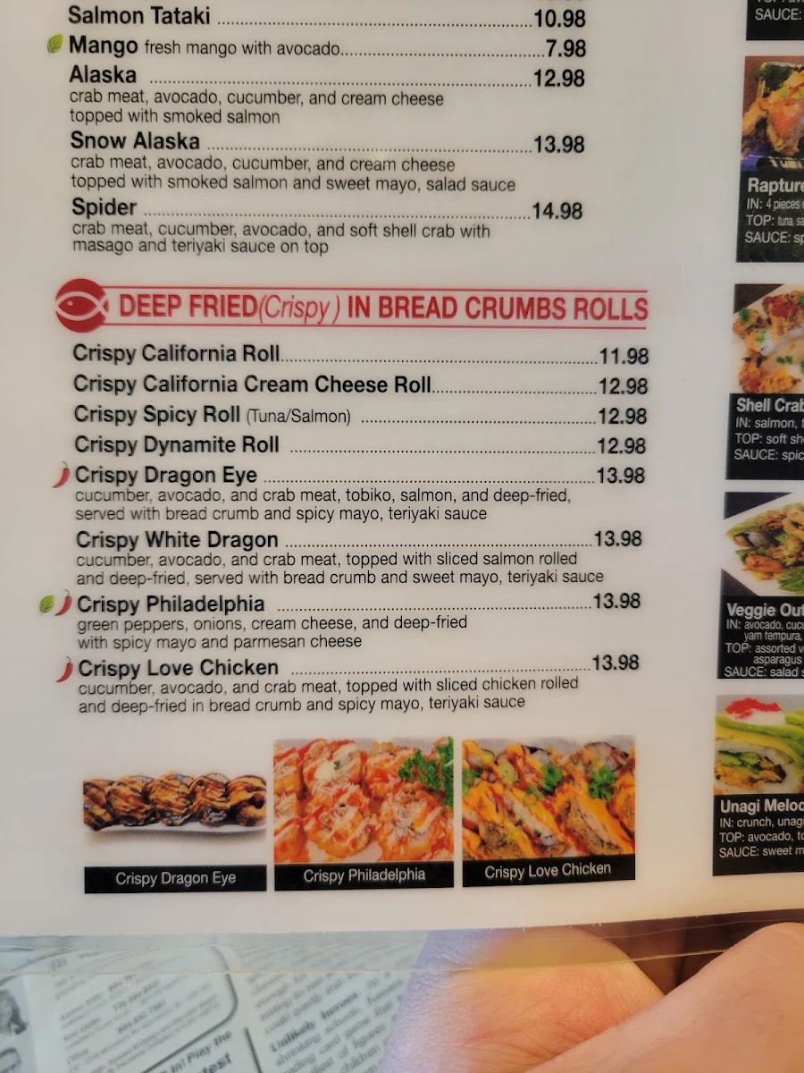 Menu, Kojan Sushi & Korean Food