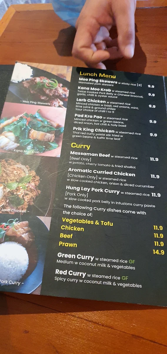 Menu, Infuzions Cammeray