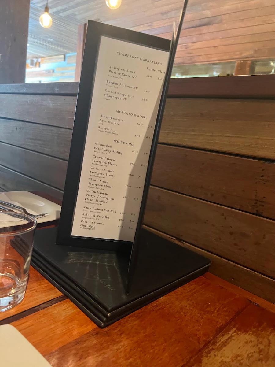 Menu, Infuzions Cammeray