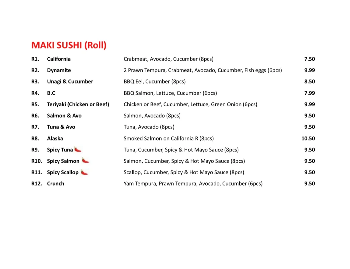 Menu photo 1