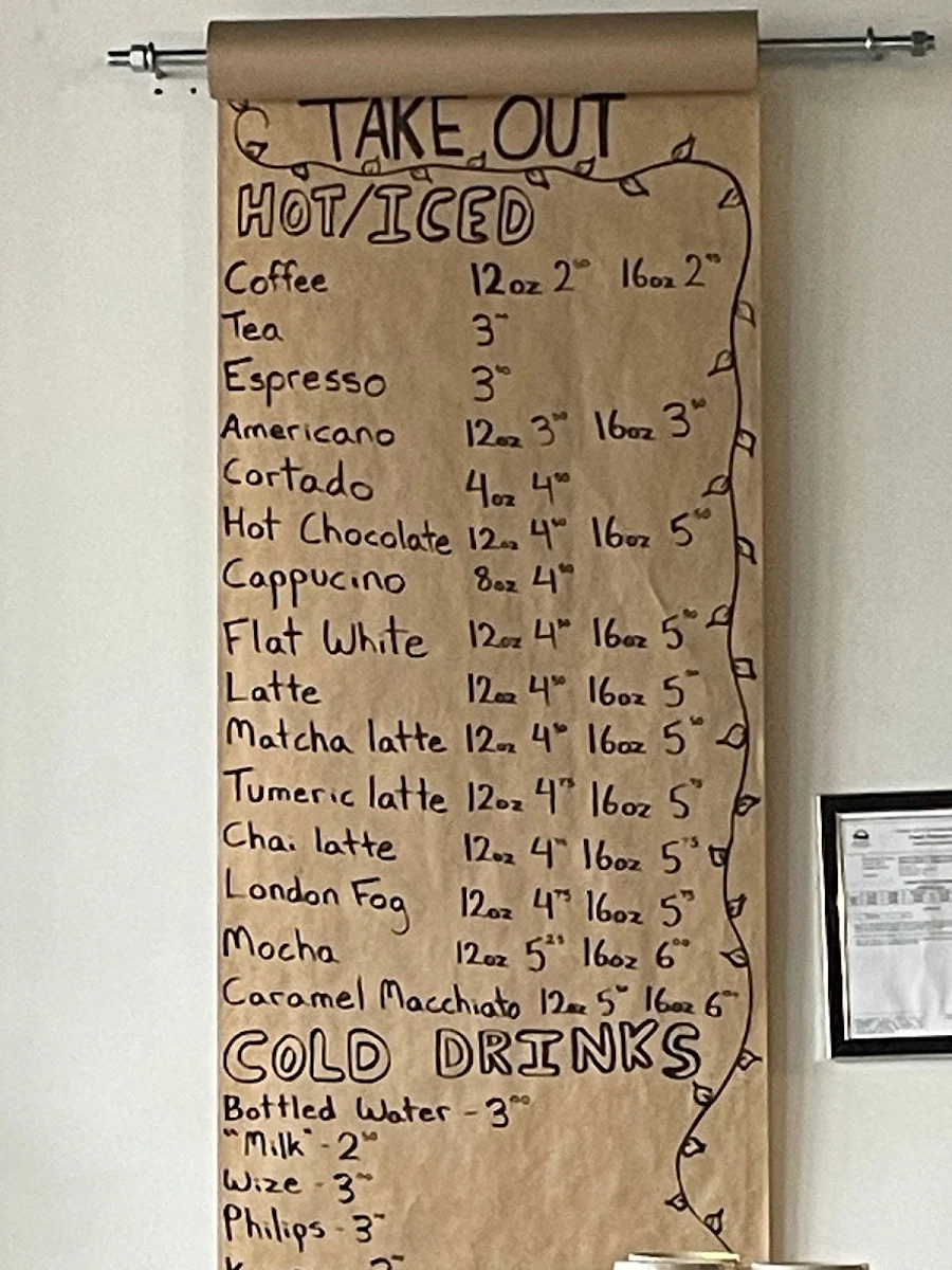 Menu, Stillfood Bistro & Cappuccino Bar
