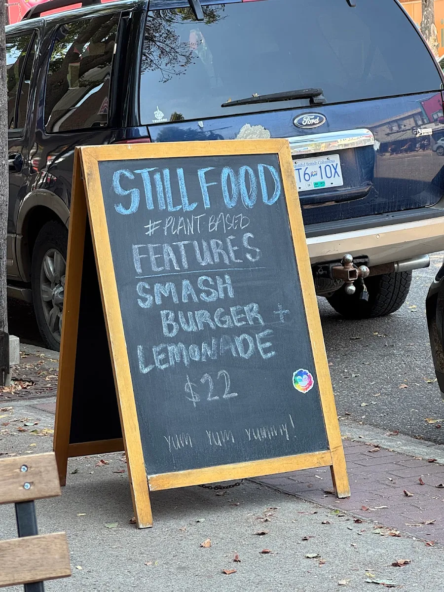 Menu, Stillfood Bistro & Cappuccino Bar