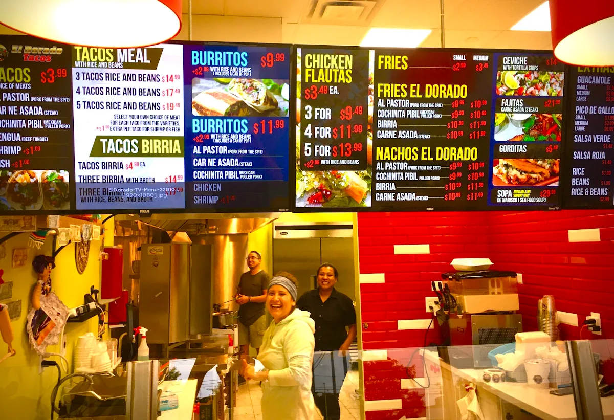 Menu, El Dorado Tacos
