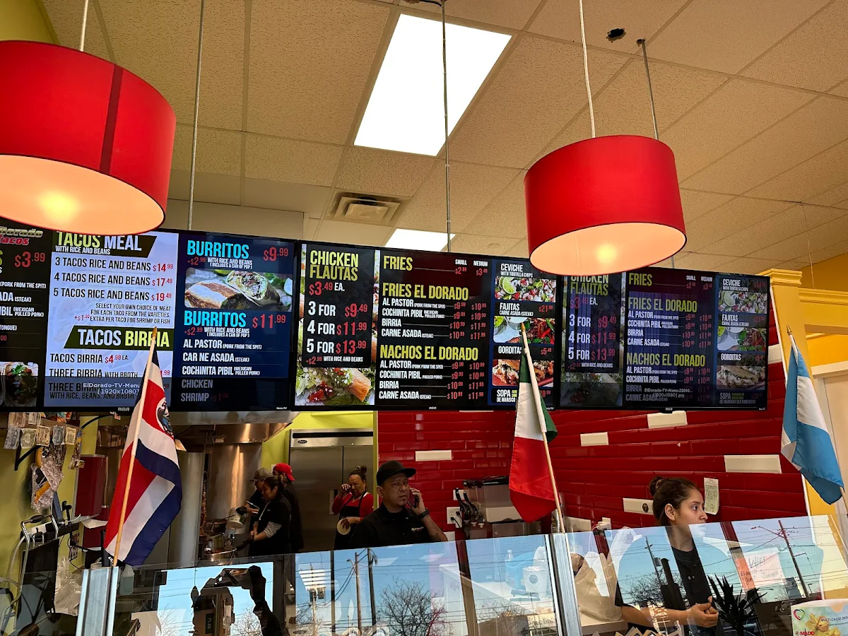 Menu, El Dorado Tacos
