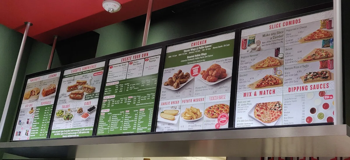 Menu, Pizza Nova